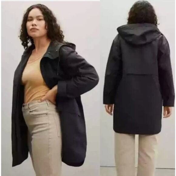 Everlane The ReNew Anorak Jacket Black M MWT - Picture 1 of 8